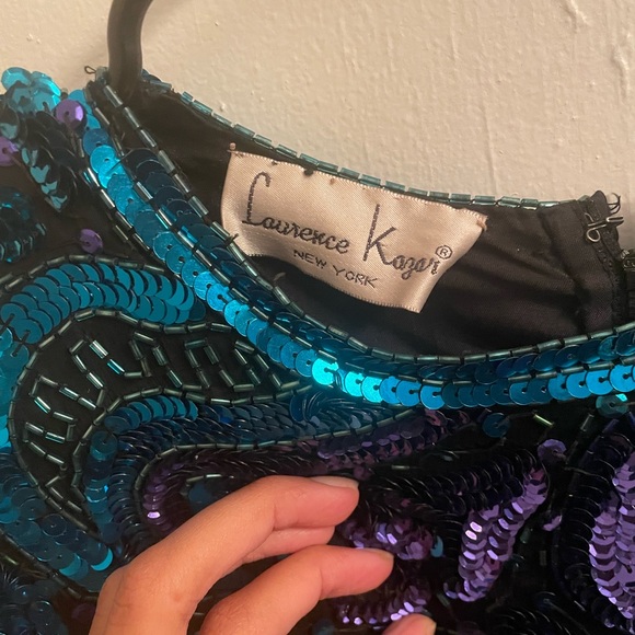 Lawrence Kazar Sequin Top - Picture 2 of 3